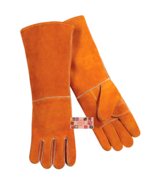ANIMAL HANDLING GLOVES LARGE 18&quot;LEATHER with KEVLAR Dog Cat Bird Reptile... - $59.99
