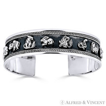 Chinese Zodiac Animal Feng Shui Heavy-Cuff Bangle .925 Sterling Silver Bracelet - £88.52 GBP