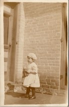 RPPC Sweet Little Girl With Her Doll Real Photo c1910 Postcard V8 - £7.95 GBP