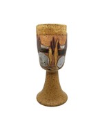 Studio Art Pottery SIGNED Stoneware Goblet Chalice Cup Altar Sculpture V... - £69.33 GBP