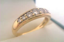 Beautiful 18ct Gold Plated &amp; 0.50ct Of Diamond Ladies Half Eternity Ring - £50.59 GBP