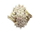 Diamond Women&#39;s Cluster ring 10kt Yellow Gold 391044 - £207.67 GBP