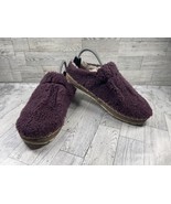 L.L Bean Slippers Women 9 M Cozy Shoes Purple Fleece Shearling Line Mule... - $51.36 CAD