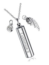 Jewelry Cylinder Pendant Stainless Steel CZ - £43.31 GBP