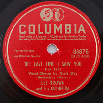 Les Brown - Last Time I Saw You / Aren&#39;t You Glad 1945 10&quot; 78 rpm Record 36875 - £12.78 GBP