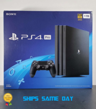 Sony Play Station 4 Pro Hd 1 Tb Game Console In Jet Black CUH-7215B Preowned Mint - £180.38 GBP