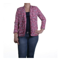 Elementz Womens Long Sleeve Blazer, Small, Pink/Black/White - $57.09