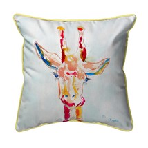 Betsy Drake Giraffe Large Indoor Outdoor Pillow 18x18 - £36.90 GBP