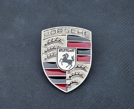 Porsche 911 Hood Crest Badge Emblem Silver Red 928 944 993 996 997 Boxster - £78.35 GBP