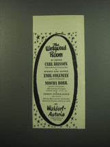 1949 The Waldorf-Astoria Hotel Ad - Carl Brisson, Emil Coleman, Mischa Borr - $18.49