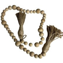 Wooden Bead Garland Natural - $14.50