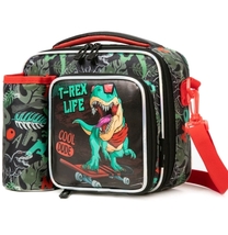 Insulated Thermal Kids Lunch Box with Strap Bag For School T-Rex Life - $27.99
