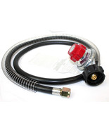 LPG Propane Regulator &amp; 4.5Ft High Pressure Hose w/ Safety Guard bbq gas... - $28.16 CAD