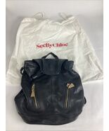 See By Chloe Black Leather Backpack With Dust Bag - $241.46 CAD