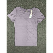 Peppermint USA Purple Lilac Tunic Dress Size M Soft Zip Womens - £15.74 GBP