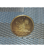 1942 EIRE IRISH 1 PINGIN BRONZE HARP &amp; HEN COIN-BRIGHT/SHINY-LOOKS NEW - $14.00
