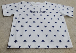 Vintage Baby Guess USA Toddler Baby Size M Blue Stars T-Shirt - £10.30 GBP