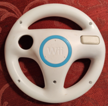 Nintendo White Wii Wii U Mario Kart Steering Racing Wheel RVL-024 - £11.30 GBP