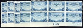 C20, Mint NH 25¢ WHOLESALE Lot of Five Plate Blocks CV $100 ** Stuart Katz - $49.95