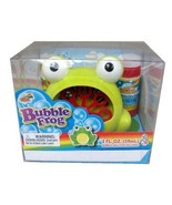 GREEN FROG BUBBLE BLOWER MACHINE blowing bubble battery operated with so... - $16.91 CAD