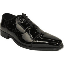 Men Santino Luciano Formal Dress Shoes Patent Leather Shiny Lace up C384... - $59.99