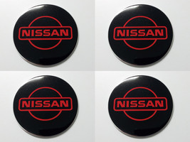 Nissan 4 - Set of 4 Metal Stickers for Wheel Center Caps Logo Badges Rims  - $24.90+
