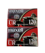 MAXELL UR 120 Min Blank Audio Cassette Tapes Normal Bias 2 Tapes - £15.48 GBP