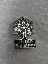 London Ontario Canada Green Tree Gold Metal Lapel Pin - £14.85 GBP