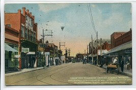 Calle Del Comercio Street Scene Ciudad Juarez Mexico 1910c postcard - $6.88