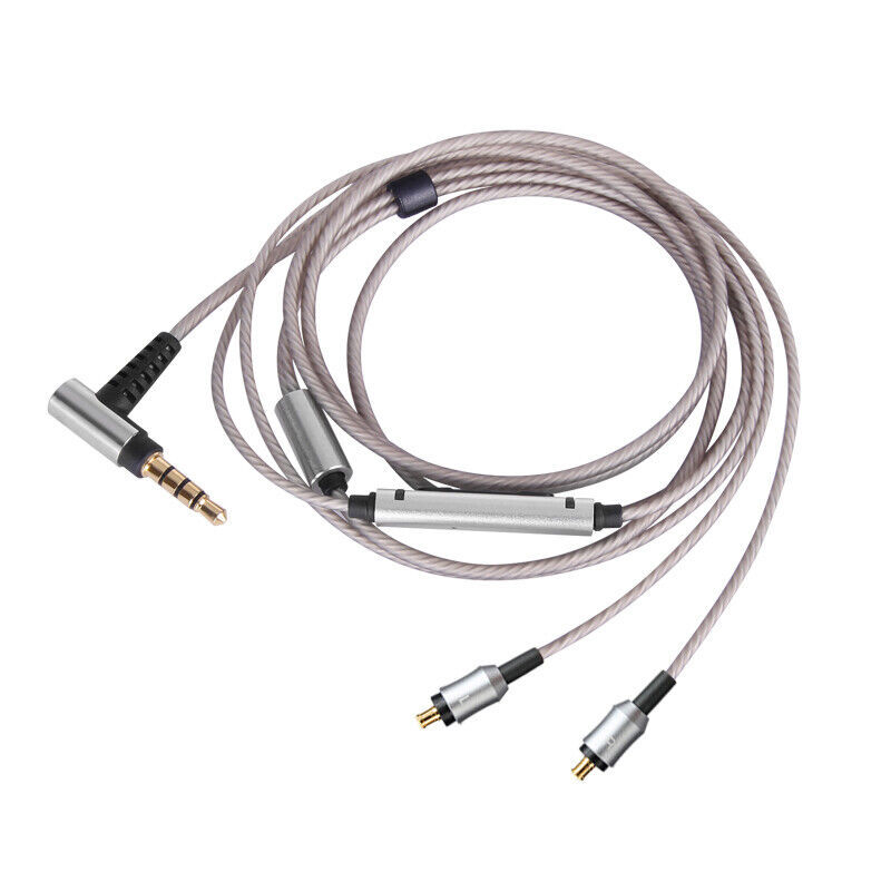 Silver Plated Audio Cable With mic For Audio-technica ATH-CM2000Ti CK2000Ti  			
