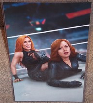 Becky Lynch vs Black Widow Glossy Art Print 11 x 17 In Hard Plastic Sleeve - £18.68 GBP