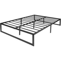 Queen Size 14 Inch High Heavy Duty Black Metal Platform Bed Frame - $5,751.35 MXN