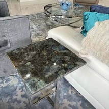 18&quot; Square Labradorite Sofa Center Table Top Living Room Furniture for Home Deco - $760.24