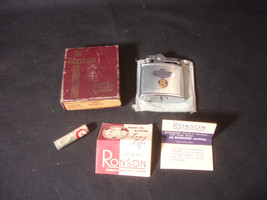 Old Vtg Ronson Cigarette Lighter Pouch Box Paperwork GHL Rotary Internat... - $39.95