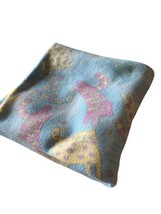 Kitty Cat Blanket Fleece Throw Comfy Soft Blue Yellow Kittens 55 x 64 inches - $14.87