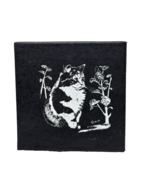 SET of 4 PENNSYLVANIA SLATE COASTERS Cat SLATE CO. Butterfly Kitten Vintage - $10.00