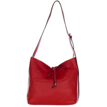 Gianni Chiarini Italian Made Red Pebbled Leather Slouchy Open Top Shoulder Bag - £248.56 GBP