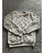 Wound Up Juniors Chrismas Icon Pullover Beige Fleece Lining Velour Size ... - €17,16 EUR