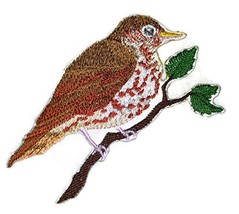 Nature Weaved in Threads, Amazing Birds Kingdom [Single Wood Thrush Bird ] [Cust - £10.31 GBP
