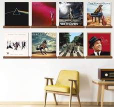 Record Shelves Set Of 8 - Vinyl Shelf - Records Display - Record Frame, Brown - £41.32 GBP