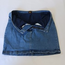 Lee Regular Fit Women’s Blue Mid-Rise Denim Skort Measured Waist 32" image 12
