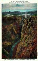 World&#39;s Highest Suspension Bridge Royal Gorge Colorado Postcard - £9.26 GBP