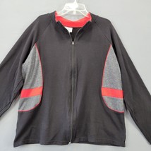 GW Sport Women Jacket Size 1X Black Stretch Classic Full Zip Long Sleeve... - £10.62 GBP