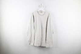 Vintage 90s J Crew Mens XLT Blank Thermal Waffle Knit Long Sleeve T-Shirt Gray - $59.35