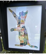 Cat Playing! - Vintage Postage Stamp Collage Art - €76,67 EUR