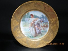 ULIM Limoges French curio plate the shepherdess 9 1/2&quot; - £96.75 GBP