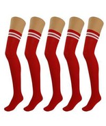 5 Pairs Over the Knee Thigh High Cotton Socks Women Soft Warm Stretchy S... - $31.41 CAD