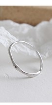 Kinel 925 Sterling Silver Open Ring INS Cold &amp; Cool Minimalist Face Finger Ring  - $10.34