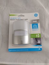 GE UltraBrite Motion-Activated LED Night Light, Plug In, Silver - $17.99