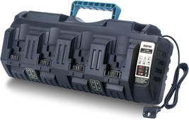 Biswaye Dcb104 20V Battery 4-Port Rapid Charger Compatible With De-Walt 12V-20V - £80.81 GBP
